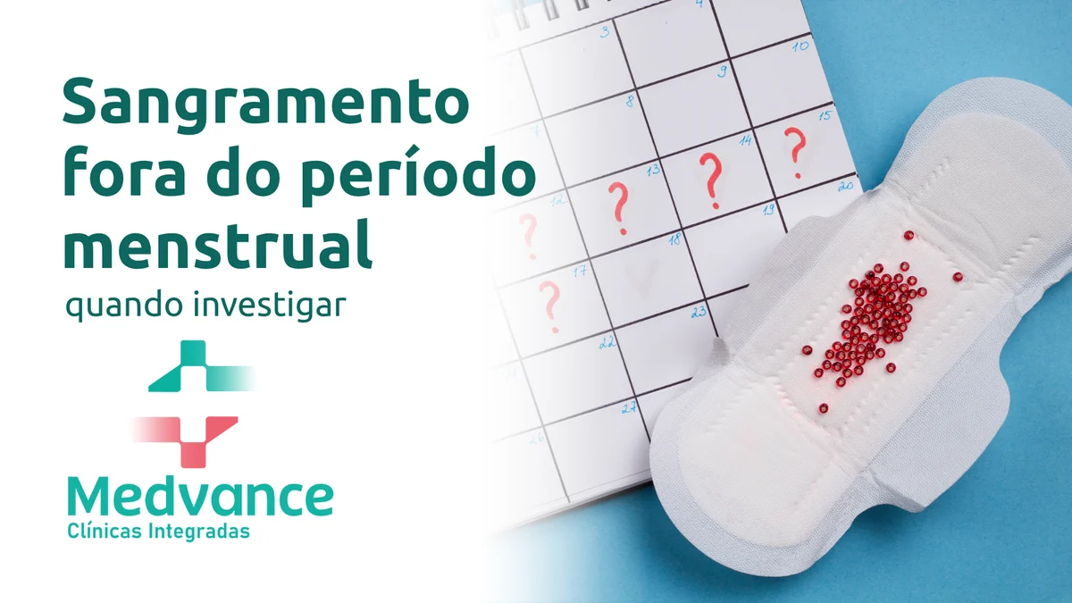 Consultório de ginecologia para avaliação de sangramento fora do período menstrual
